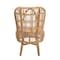Bali & Pari Nagoya Modern Bohemian Natural Rattan Tall Lounge Chair 235-13343-ZORO - alternate 2